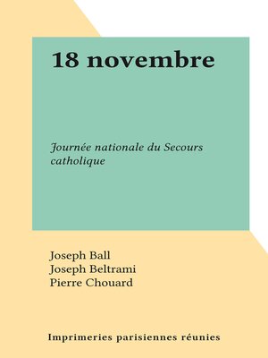 cover image of 18 novembre